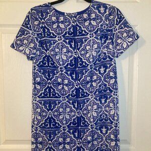 The Limited Women's Short-Sleeve Sheath Dress - Purple Pattern - Size XS
